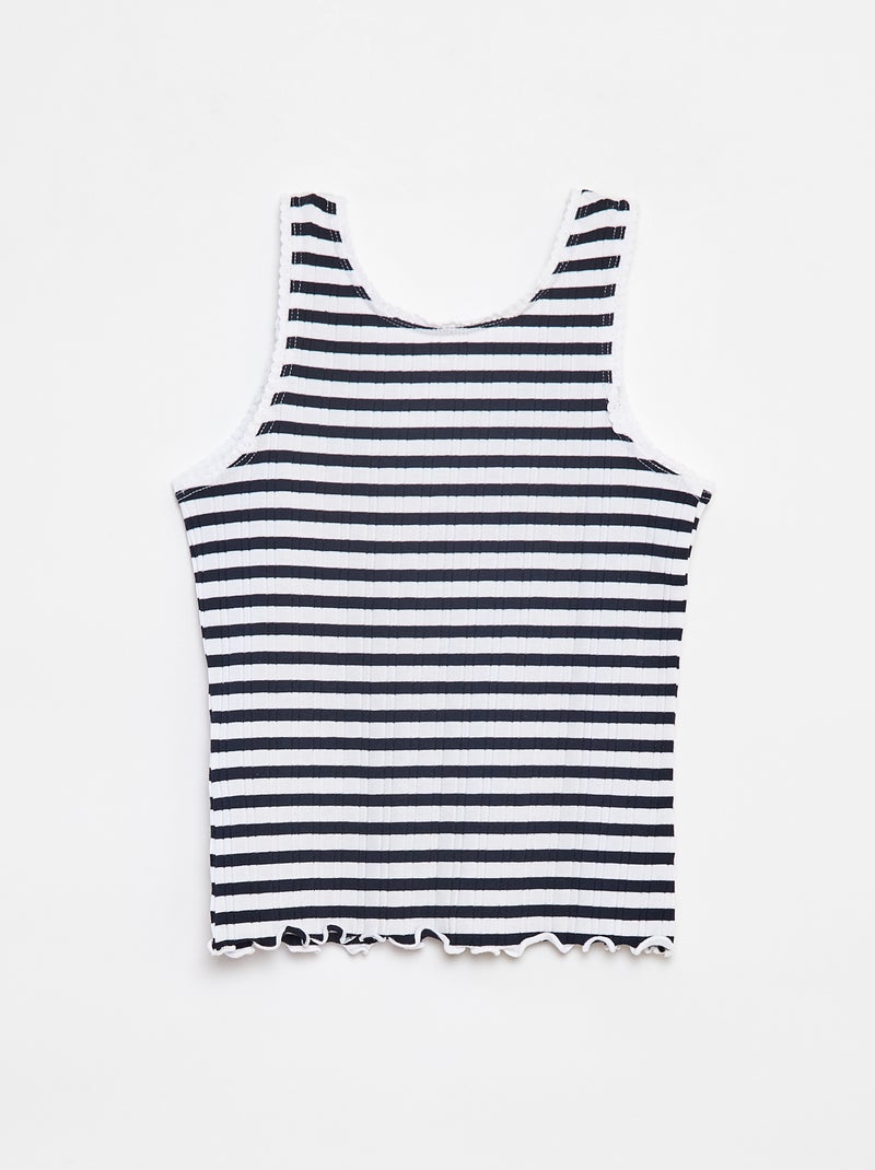 Singlet met print Blauw - Kiabi