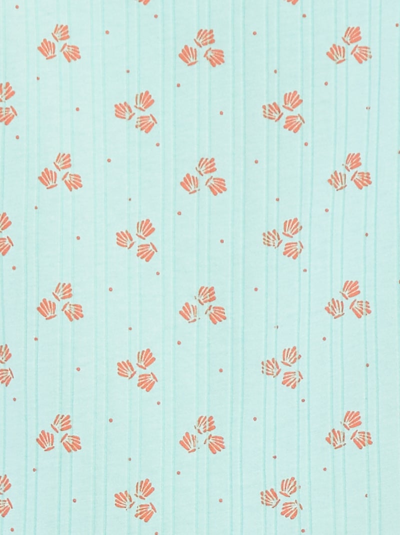 Singlet met print BLAUW - Kiabi