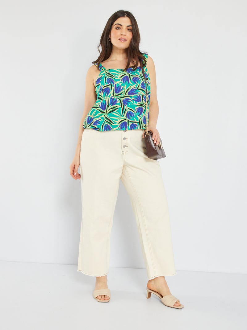 Singlet met print 'Only' GROEN - Kiabi