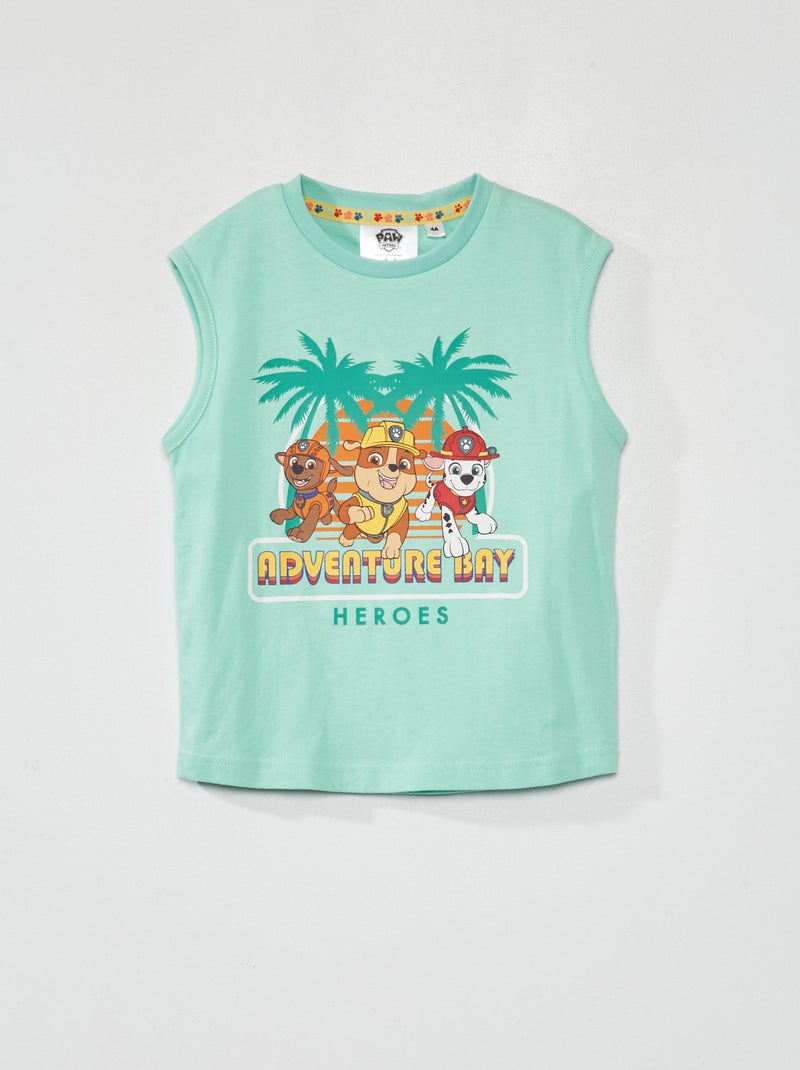 Singlet met print 'PAW Patrol' GROEN - Kiabi