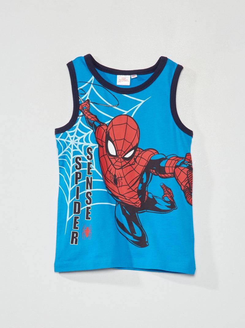 Singlet met print 'Spider-Man' blauw - Kiabi