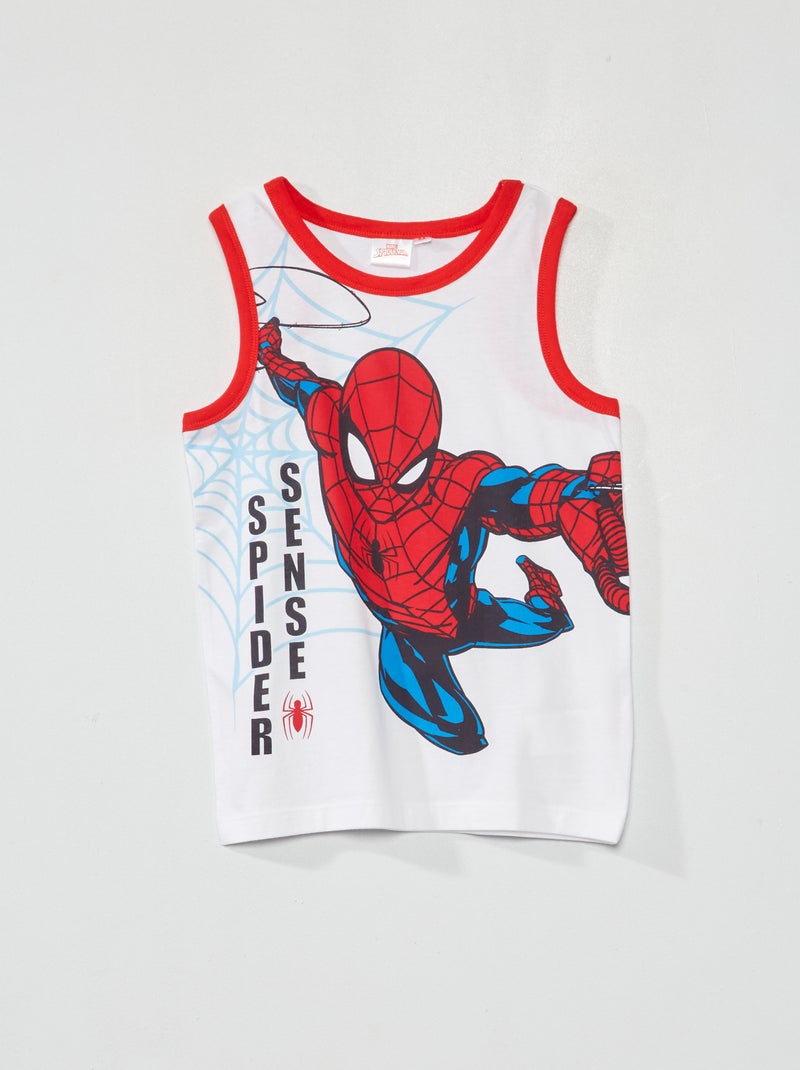 Singlet met print 'Spider-Man' wit - Kiabi