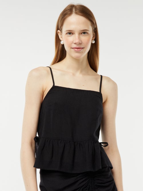 Singlet met spaghettibandjes en motiefje - Kiabi