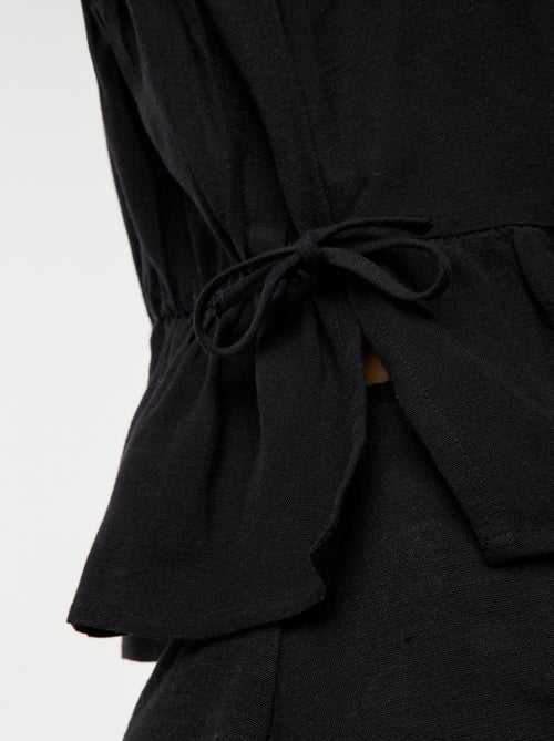 Singlet met spaghettibandjes en motiefje - Kiabi