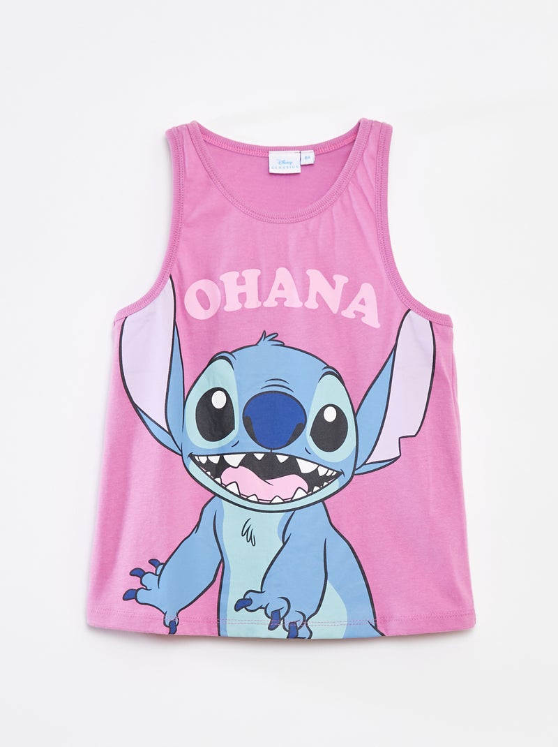 Singlet met 'Stitch'-print Paars - Kiabi