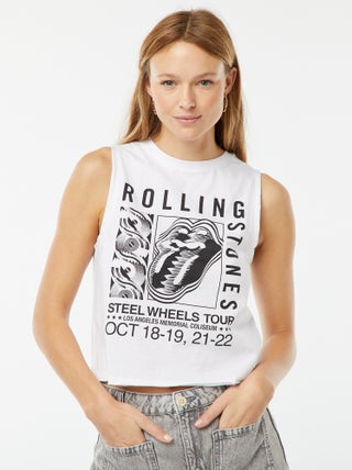Singlet met The Rolling Stones-print