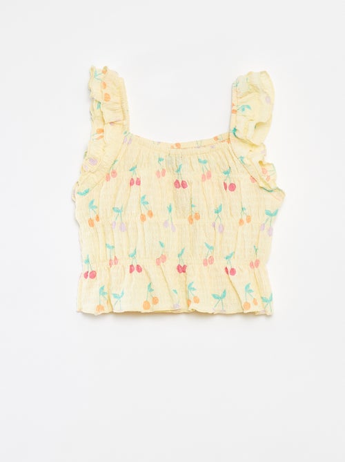 Singlet met wafeltextuur - Kiabi