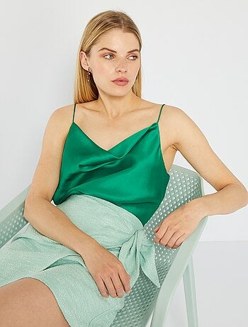 Singlet met watervalhals - Kiabi