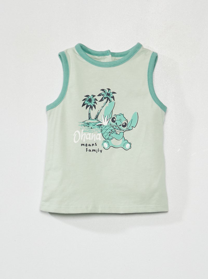 Singlet 'Stitch' BLAUW - Kiabi
