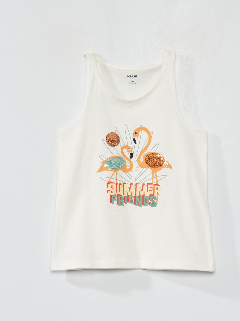 Singlet van jersey met motiefjes BIEGE - Kiabi