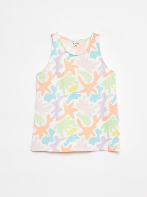 Singlet van jersey met print - Kiabi