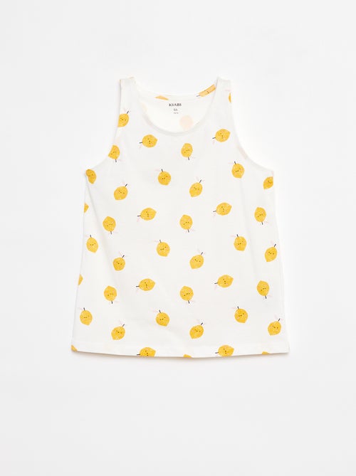 Singlet van jersey met print - Kiabi