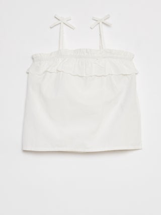 Singlet van licht, katoenen Engels kant