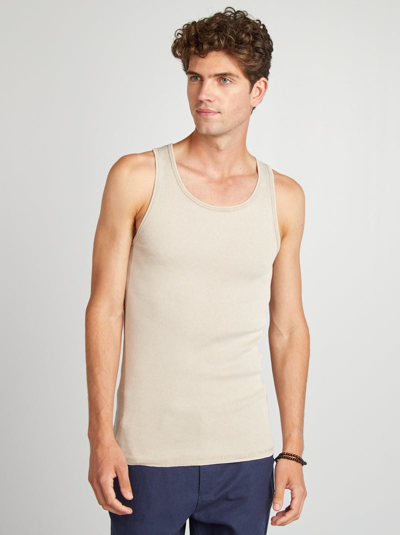Singlet van ribtricot BIEGE - Kiabi