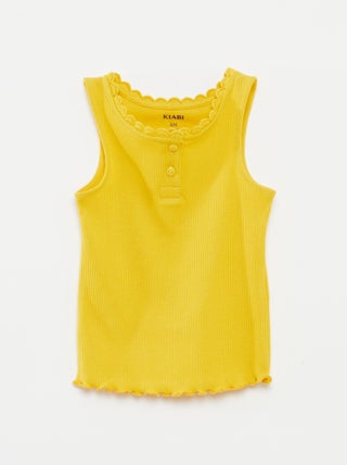 Singlet van ribtricot