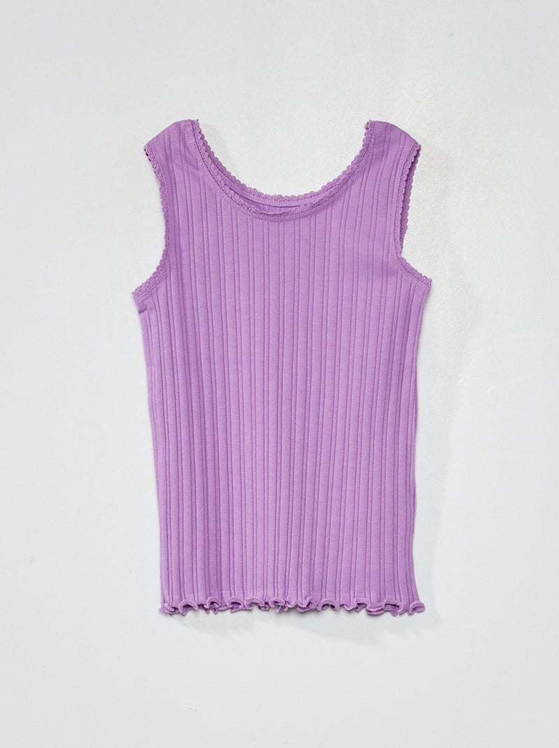 Singlet van ribtricot PAARS - Kiabi
