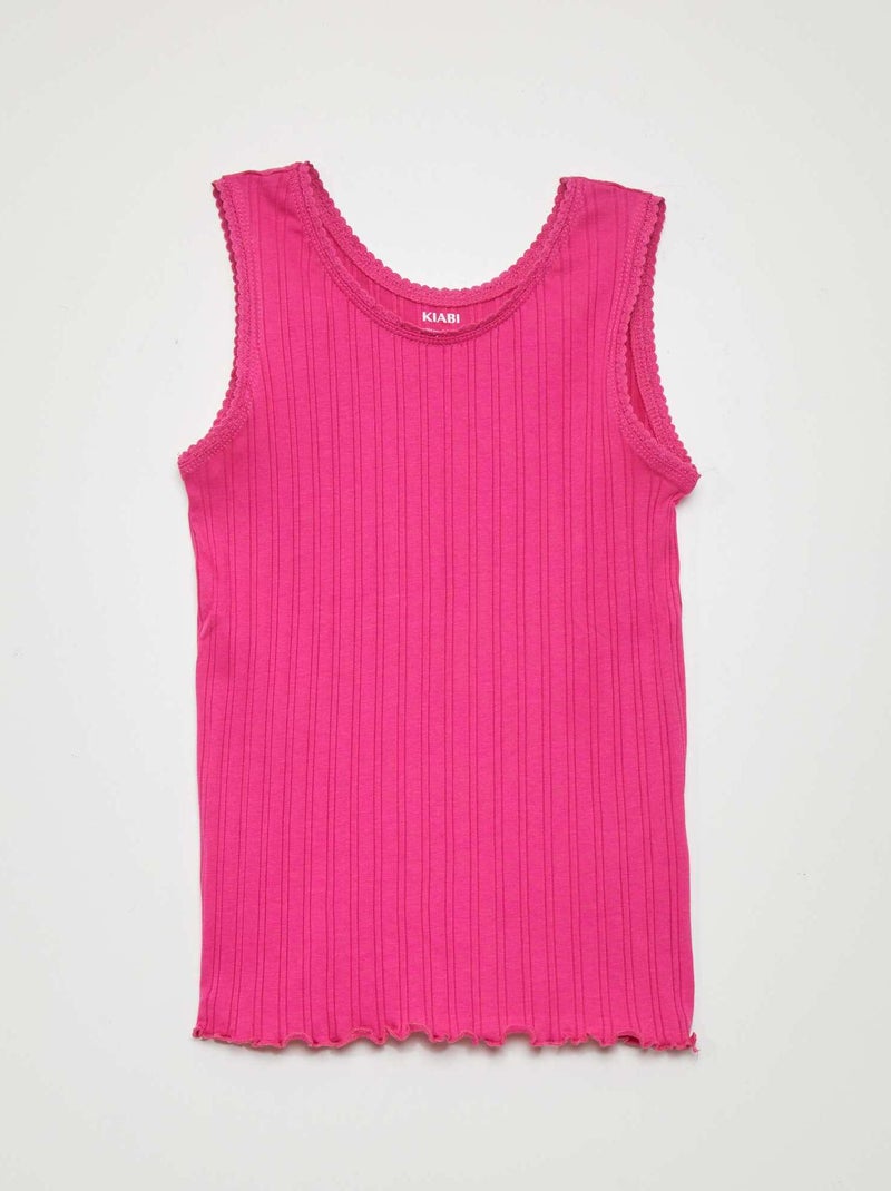 Singlet van ribtricot ROSE - Kiabi