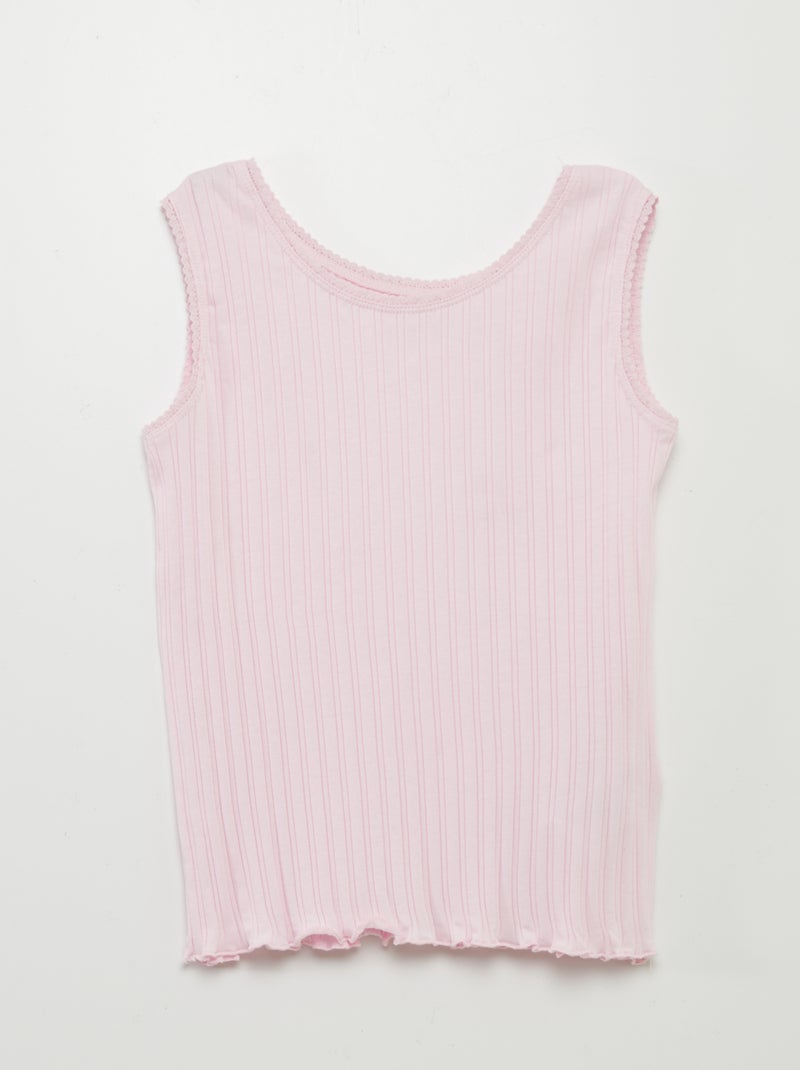 Singlet van ribtricot ROSE - Kiabi