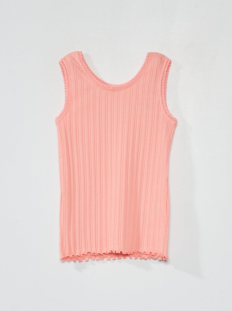 Singlet van ribtricot ROSE - Kiabi