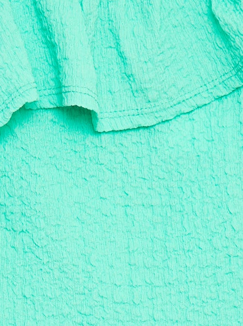 Singlet van stretchstof met wafeltextuur - Kiabi