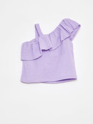 Singlet van stretchstof met wafeltextuur