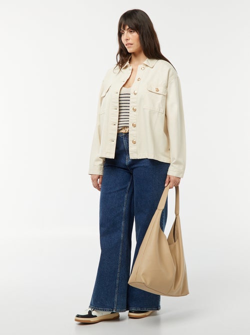 Singlet van tricot met strepenmotief en pailletten - Kiabi