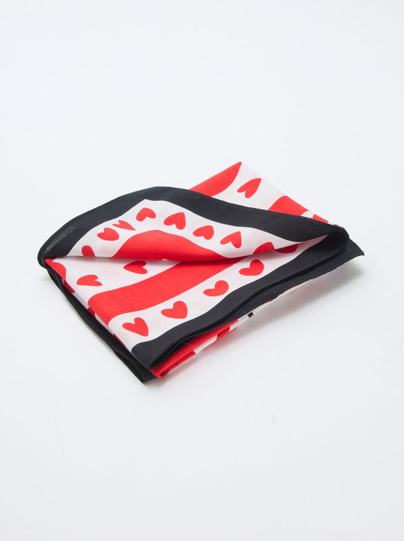 Sjaal (65x65 cm) 'Agathe Sorlet x Kiabi' - Valentijnsdag Wit - Kiabi