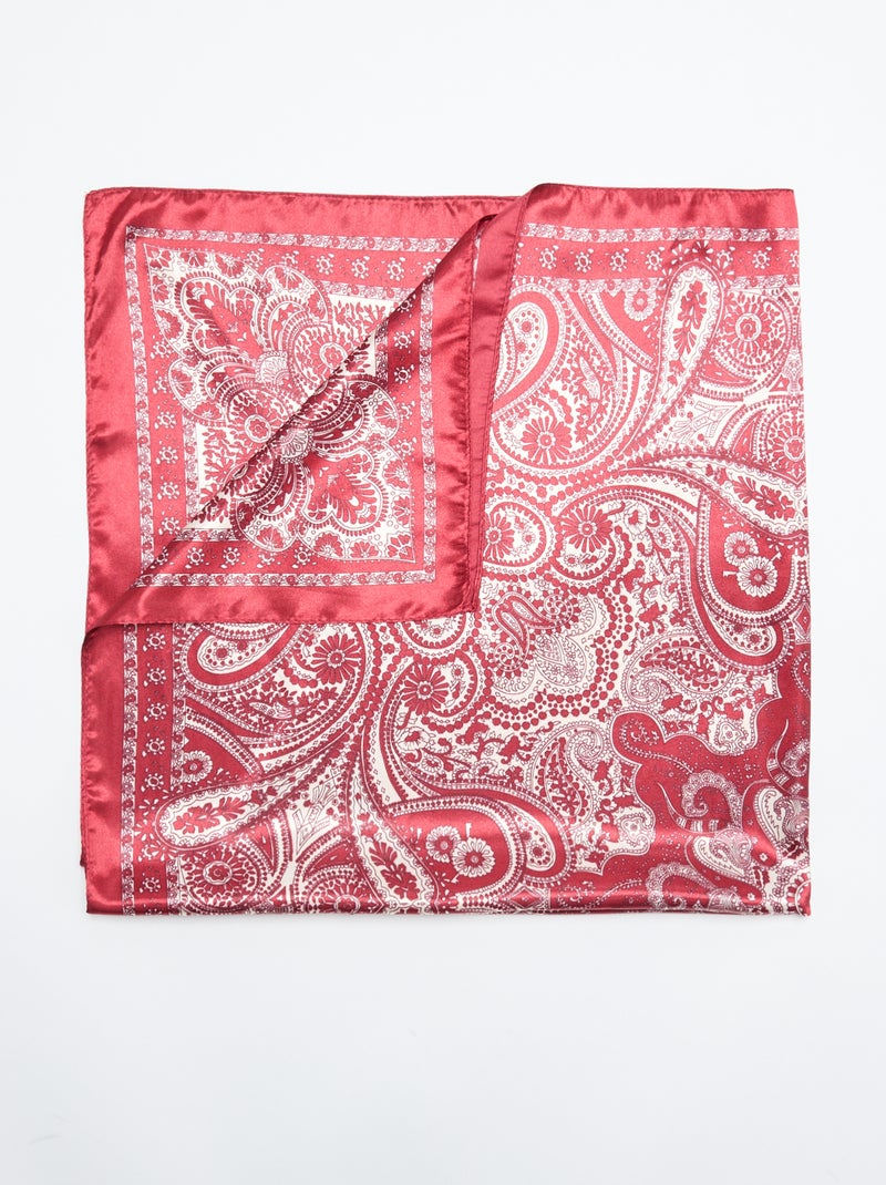 Sjaal met arabeskenprint Rood - Kiabi