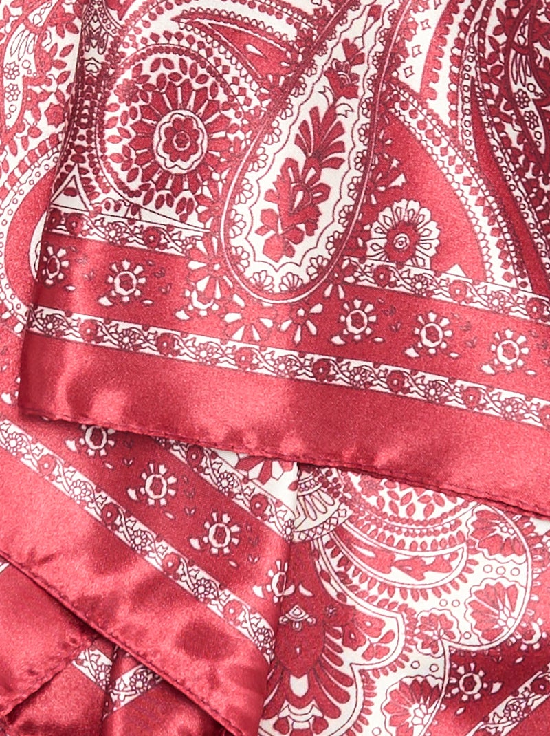 Sjaal met arabeskenprint Rood - Kiabi