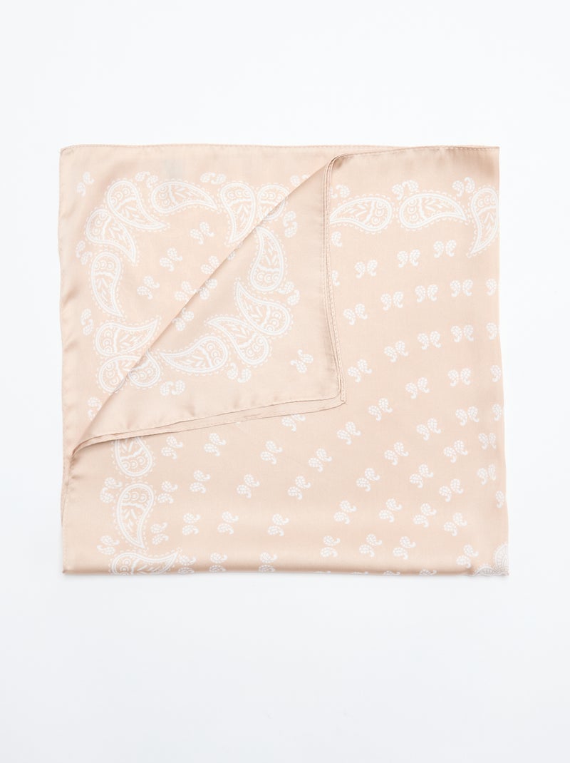 Sjaal met "bandana"-print Biege - Kiabi