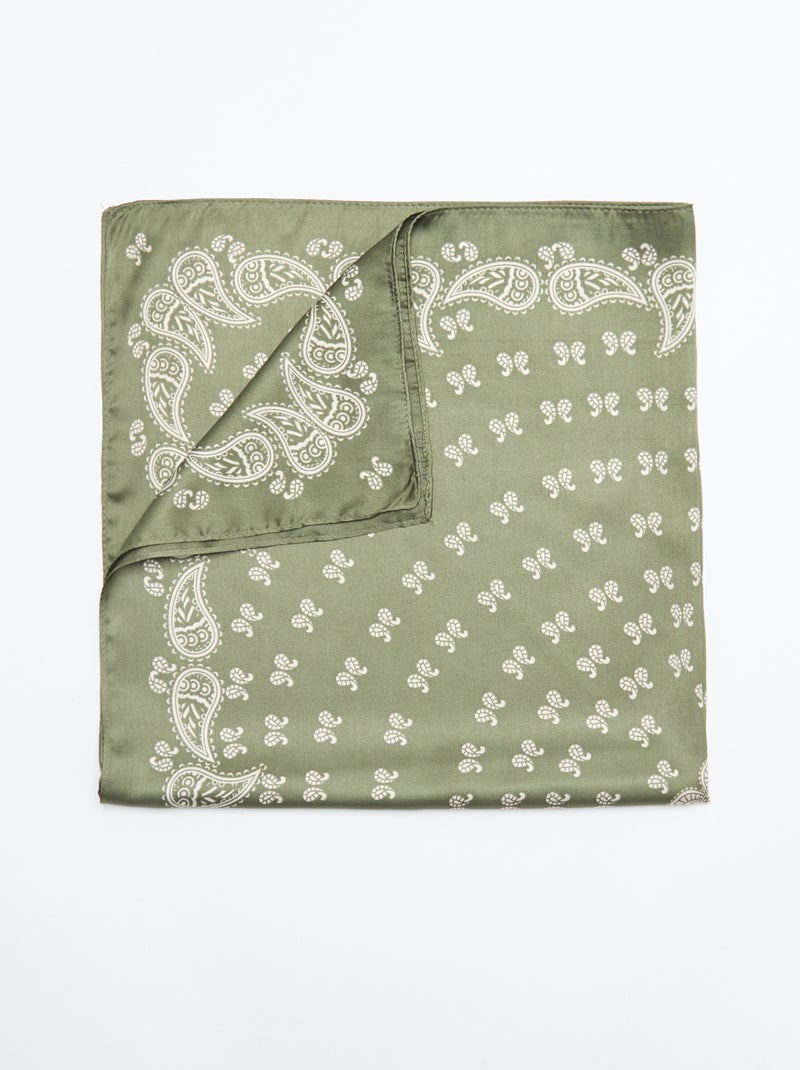 Sjaal met "bandana"-print Kaki - Kiabi