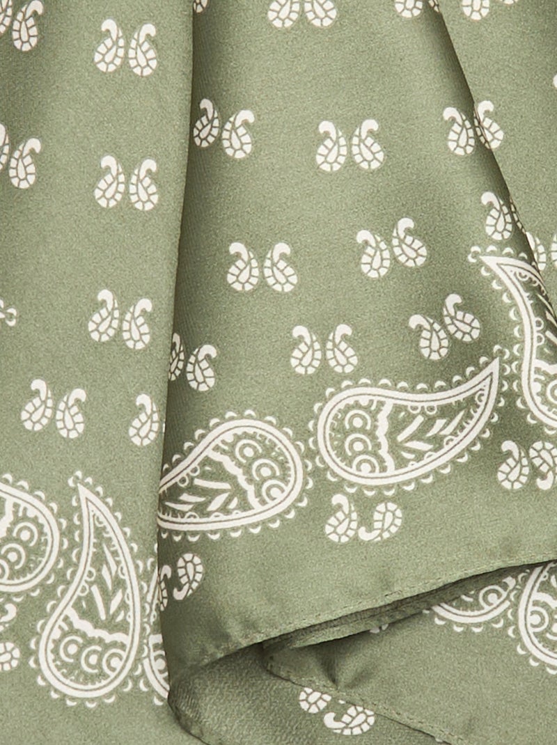 Sjaal met "bandana"-print Kaki - Kiabi