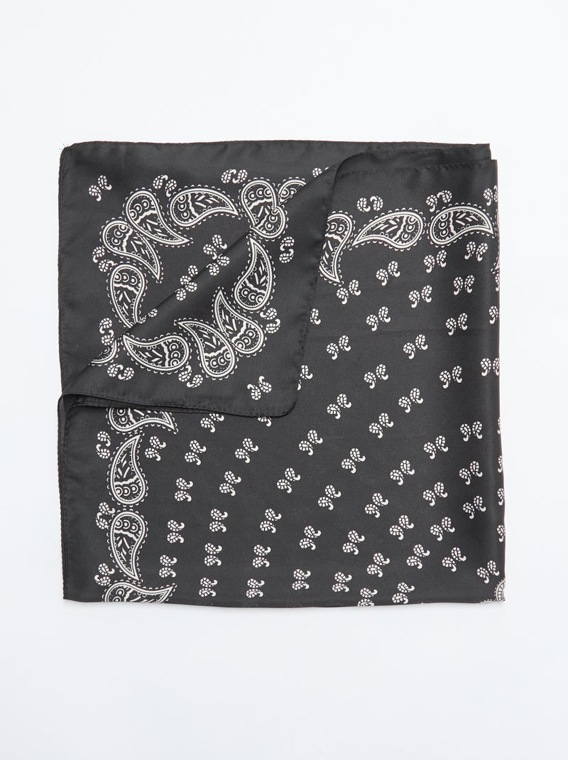 Sjaal met "bandana"-print Zwart - Kiabi