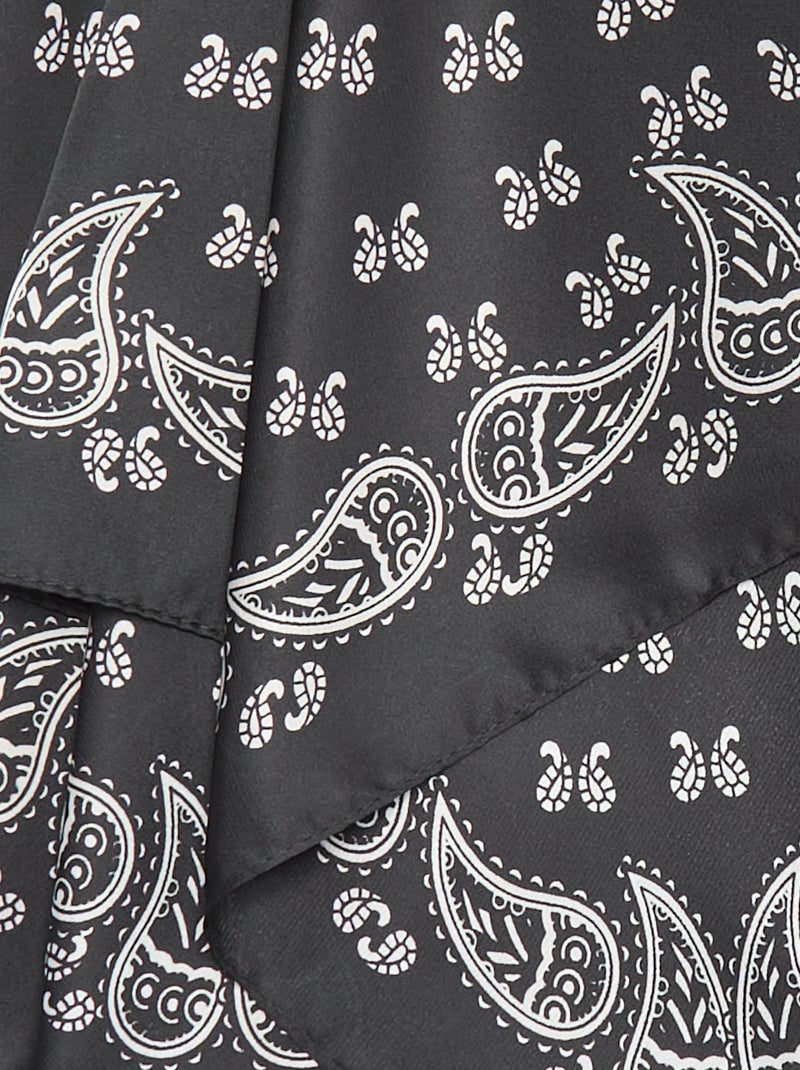Sjaal met "bandana"-print Zwart - Kiabi