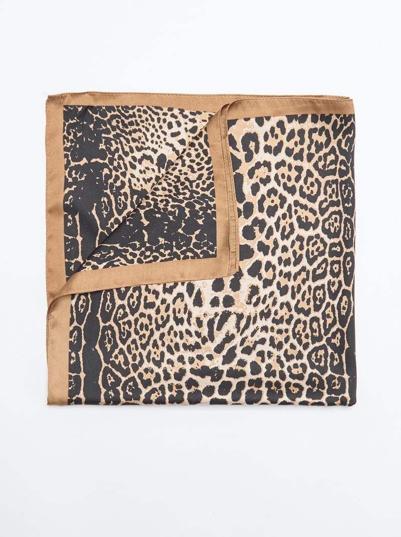 Sjaal met luipaardprint Bruin - Kiabi