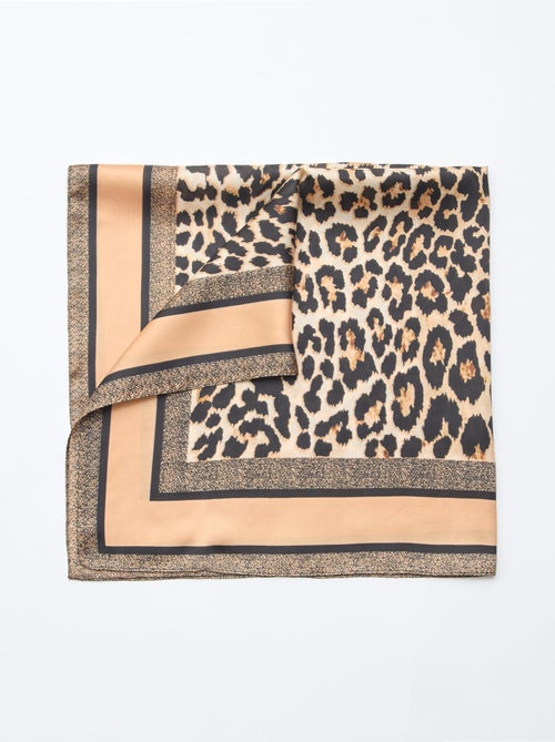 Sjaal met motieven - 70 x 70 cm - Kiabi