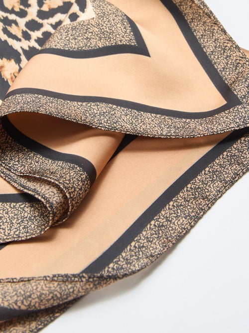 Sjaal met motieven - 70 x 70 cm - Kiabi