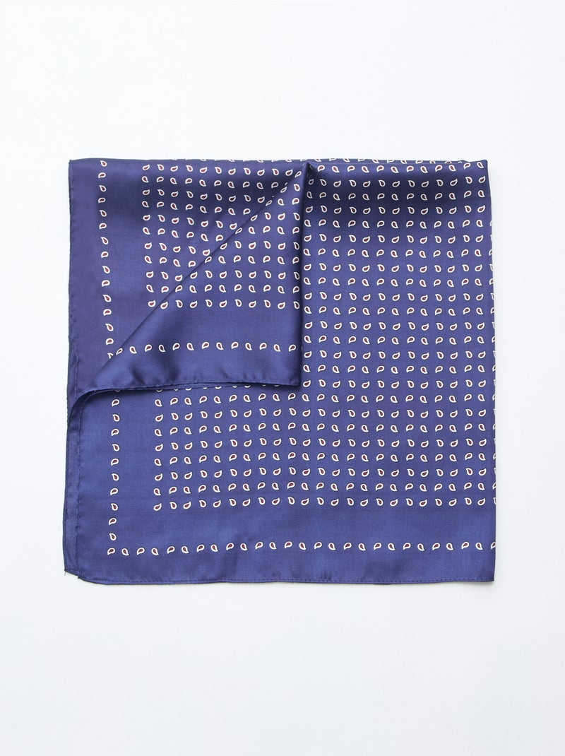 Sjaal met motieven Blauw - Kiabi