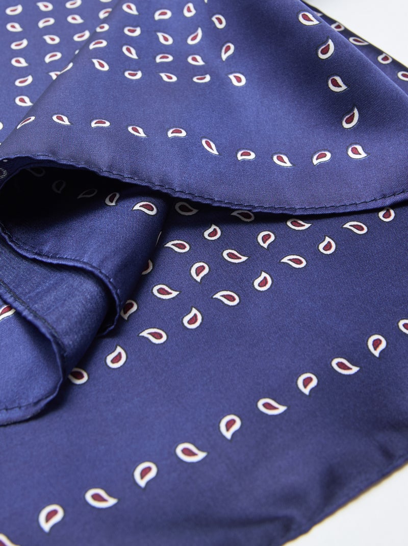 Sjaal met motieven Blauw - Kiabi