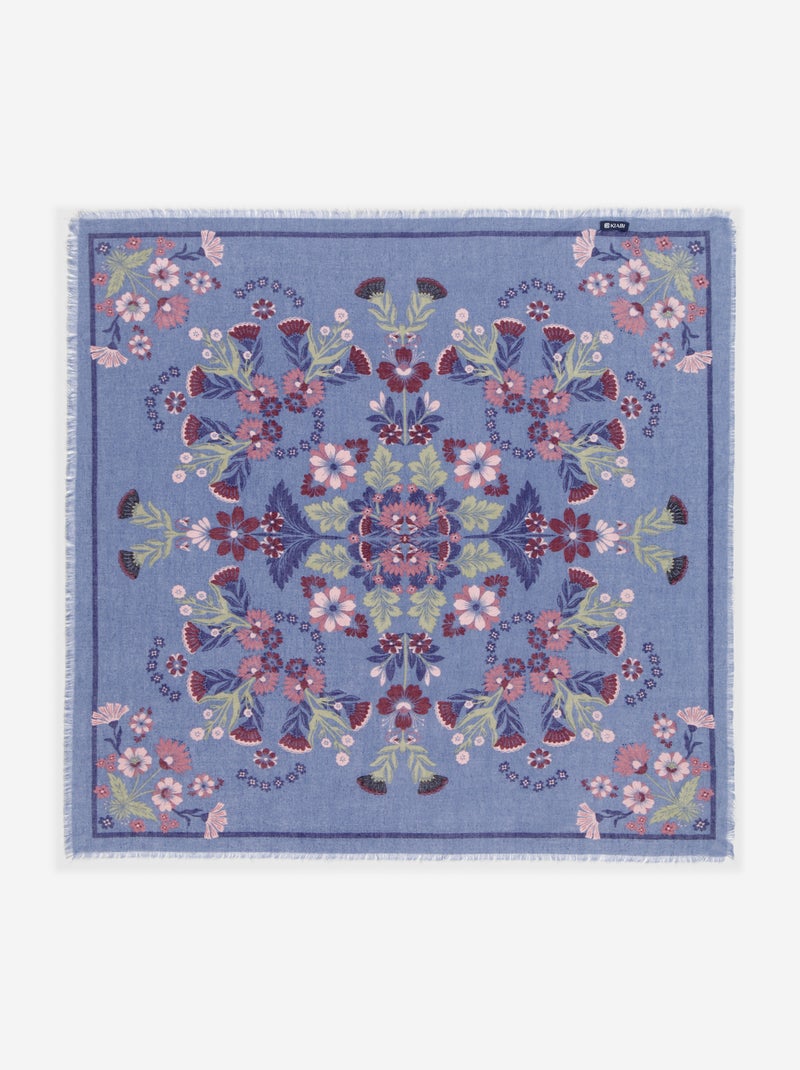 Sjaal met print Blauw - Kiabi
