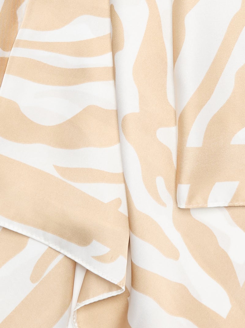 Sjaal met zebraprint Biege - Kiabi