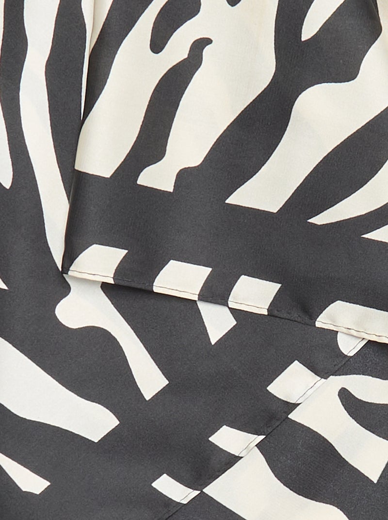Sjaal met zebraprint Zwart - Kiabi