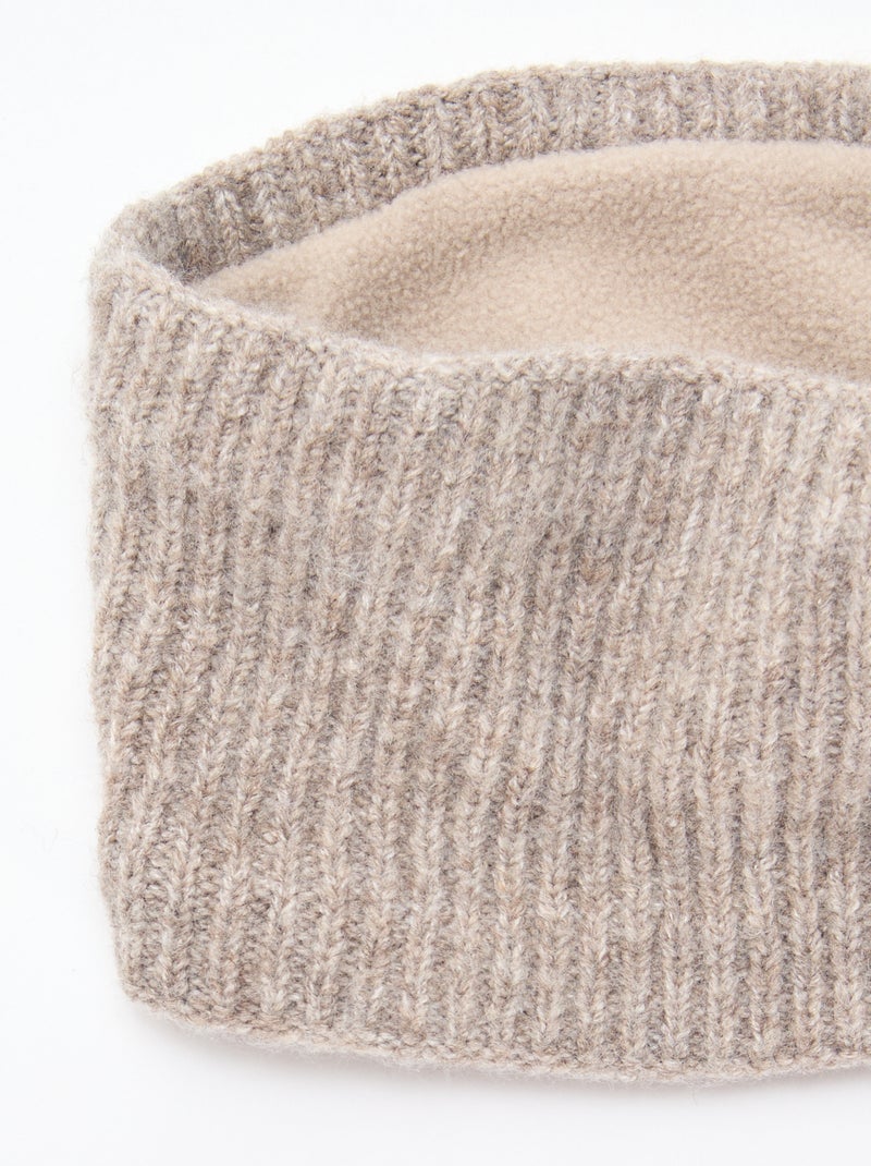 Sjaal van effen tricot Biege - Kiabi