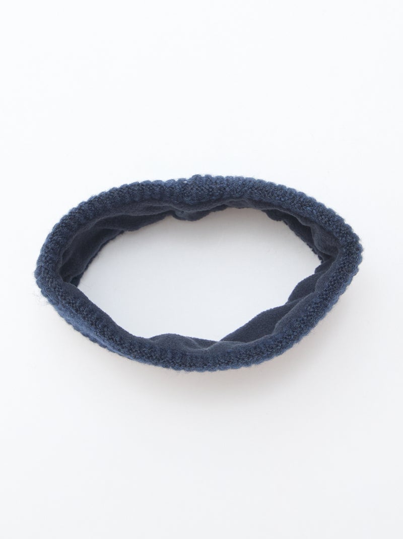 Sjaal van effen tricot Blauw - Kiabi
