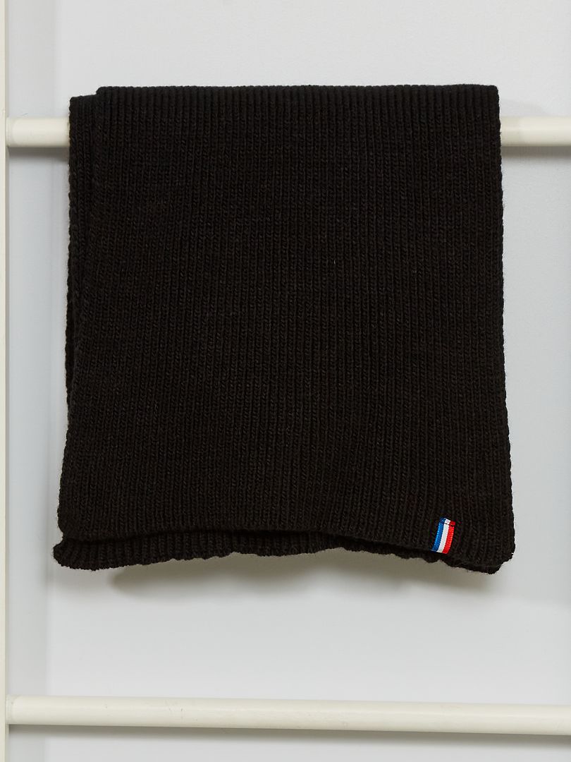 Sjaal van tricot 'Made in France' ZWART - Kiabi