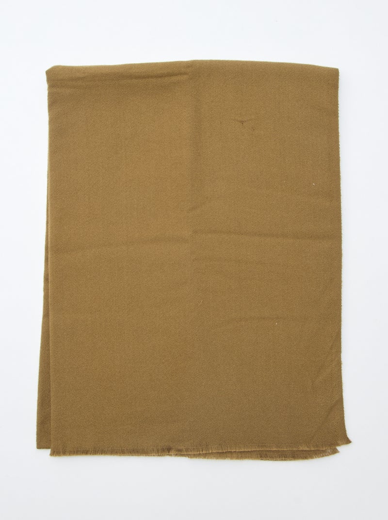 Sjaal van warm en zacht breisel Kaki - Kiabi