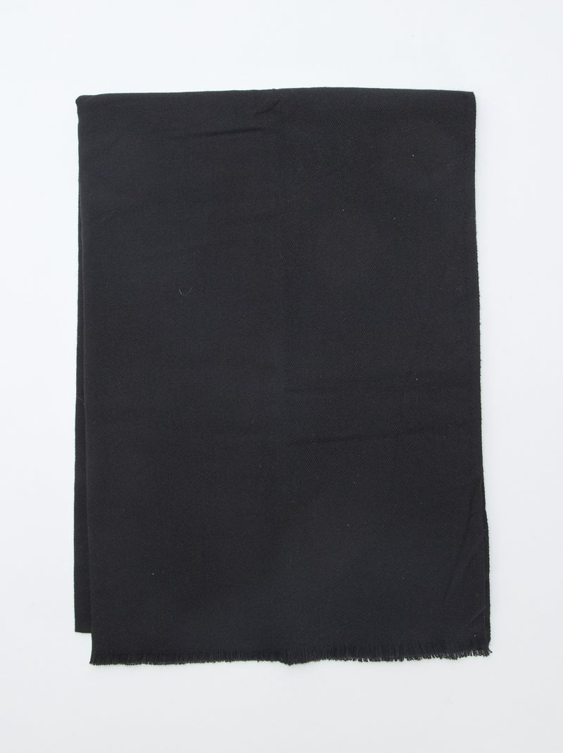 Sjaal van warm en zacht breisel zwart - Kiabi