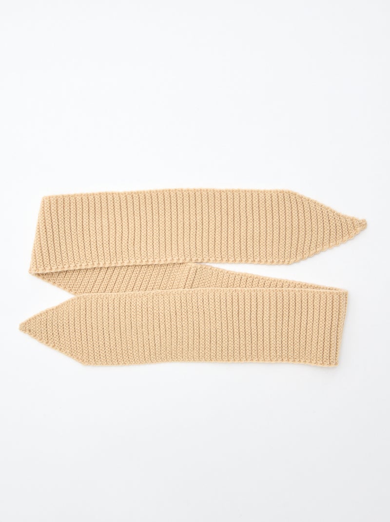 Sjaal van zwaar tricot in foulardmodel Biege - Kiabi