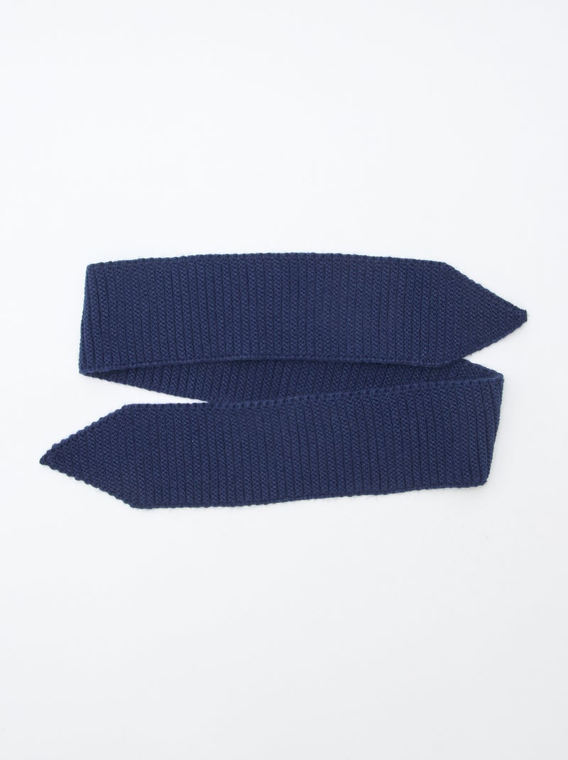 Sjaal van zwaar tricot in foulardmodel Blauw - Kiabi