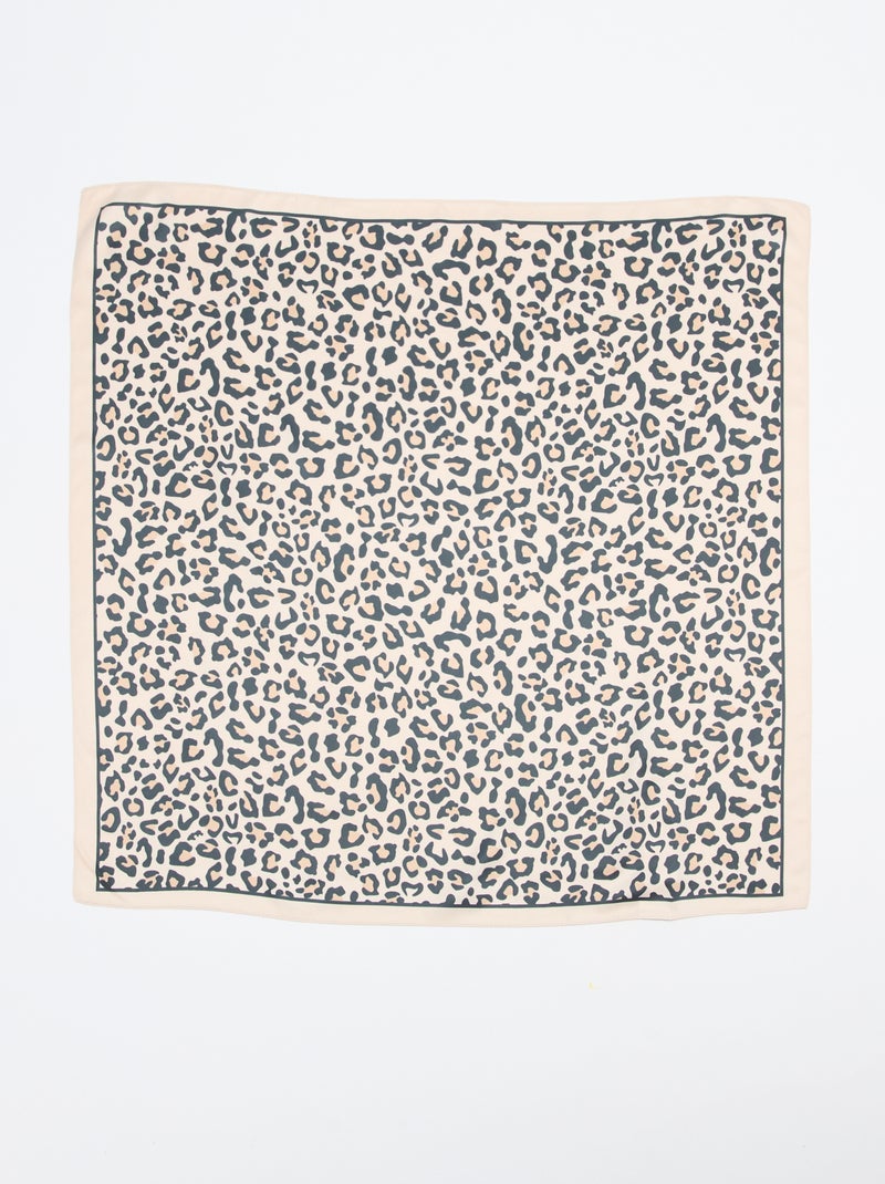 Sjaaltje van fantasie satijn (65x65 cm) Biege - Kiabi